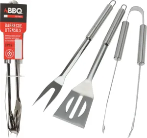 BBQ GEREEDSCHAPSET 3DLG RVS