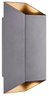 Nordlux Wandlamp Nico vierkant 2x GU10 antraciet IP54 - 4800919