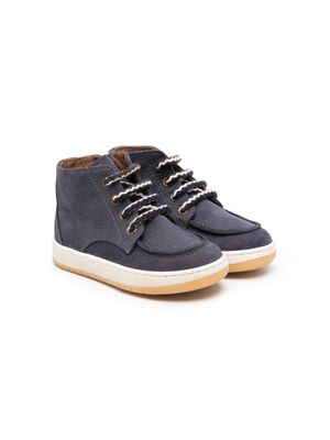 Pèpè bottines en cuir à lacets - Bleu