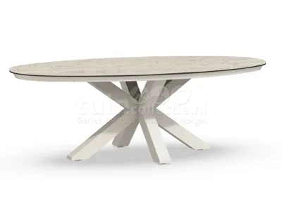 Tierra Outdoor Tuintafel Oblong Travertin 220x130cm