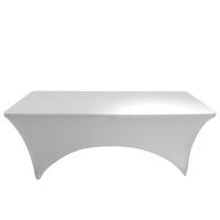 Sunnydays nette afdekhoes voor langwerpige tafel - wit - spandex elastiek - 180 x 75 x 74 cm   -
