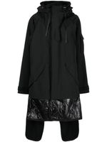 Junya Watanabe parka superposée à capuche - Noir