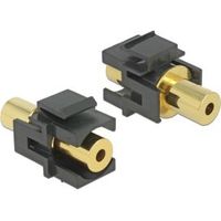 DeLOCK 2x3.5mm 3.5mm 3.5mm Zwart, Goud