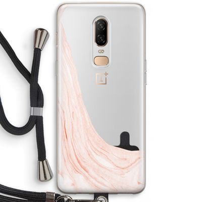 Peach bath: OnePlus 6 Transparant Hoesje met koord
