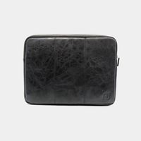 NEGOTIA Leren Laptophoes 13' Laptop Sleeve MacBook Pro Air Zwart - thumbnail