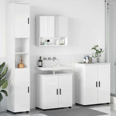Badkamermeubelset 4 pcs Hoogglans wit 61 x 35 x 64 cm