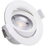 LED Inbouw Spot 7W - 6500K Helder Wit - Kantelbaar - Mat Wit Aluminium