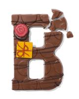 051 Handgedecoreerde Chocoladeletter Melk B 180g