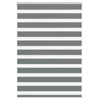 Zebra rolgordijn 95x150 cm stofbreedte 90,9 cm donkergrijs