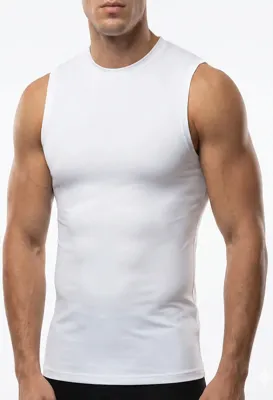 Heren microfiber mouwloos shirt Young