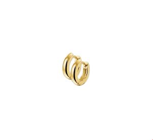 Klapoorringen Bolle Buis geelgoud 2,5 x 12 mm