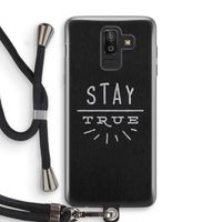 Stay true: Samsung Galaxy J8 (2018) Transparant Hoesje met koord