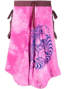 Bernhard Willhelm bermuda en coton à motif tie dye - Rose