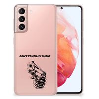 Samsung Galaxy S21 Silicone-hoesje Gun Don't Touch My Phone
