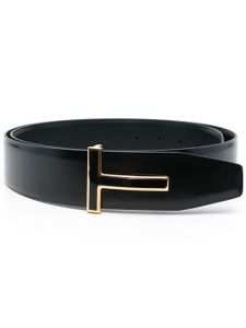 TOM FORD ceinture à plaque logo - Noir