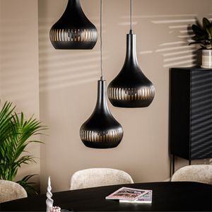 Haluta Hanglamp Lola - 3-lichts - Zwart