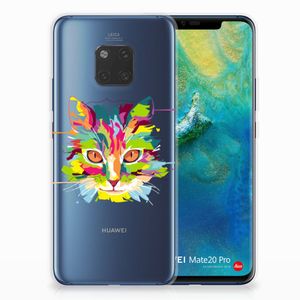 Huawei Mate 20 Pro Telefoonhoesje met Naam Cat Color