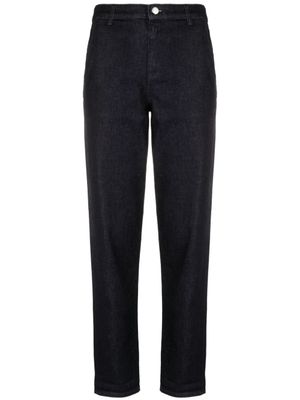 Emporio Armani jean fuselé à logo brodé - Bleu