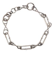 Guidi collier en argent sterling à détail de chaine