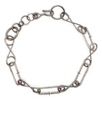 Guidi collier en argent sterling à détail de chaine - thumbnail