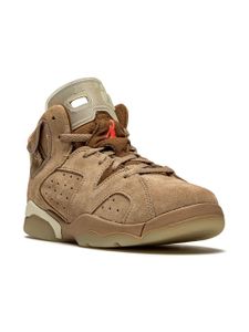 Jordan Kids x Travis Scott baskets Air Jordan 6 Retro 'British Khaki' - Marron