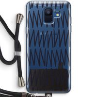 Marrakech Zigzag: Samsung Galaxy A6 (2018) Transparant Hoesje met koord