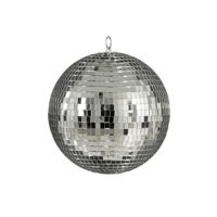 Mega discobal kerstbal - zilver - 25 cm - foam - spiegelbol - kerstversiering