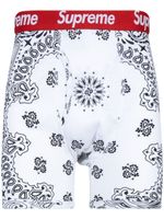 Supreme x Hanes boxer à motif cachemire - Blanc - thumbnail