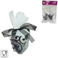 Geschenkverpakking zwart 5 cm set van 6 | 24 stuks