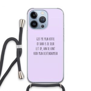 Ochtendhumeur: iPhone 13 Pro Transparant Hoesje met koord