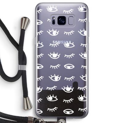 Eye pattern #3: Samsung Galaxy S8 Plus Transparant Hoesje met koord