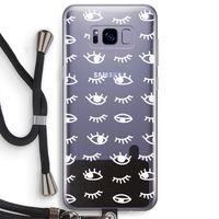 Eye pattern #3: Samsung Galaxy S8 Plus Transparant Hoesje met koord