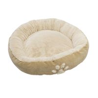 Beige poezen/katten mand/kussen rond 58 cm - thumbnail