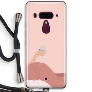 Wine: HTC U12+ Transparant Hoesje met koord