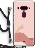 Wine: HTC U12+ Transparant Hoesje met koord