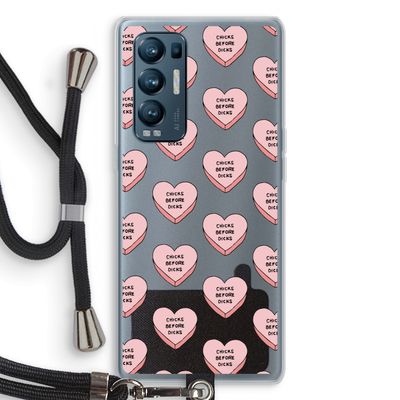 Chicks before dicks: Oppo Find X3 Neo Transparant Hoesje met koord