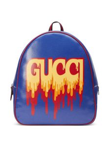 Gucci Kids sac à dos à logo imprimé - Bleu