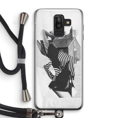 House: Samsung Galaxy J8 (2018) Transparant Hoesje met koord