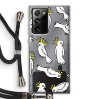 Papegaai: Samsung Galaxy Note 20 Ultra / Note 20 Ultra 5G Transparant Hoesje met koord