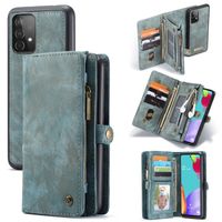 Caseme - vintage 2 in 1 portemonnee hoes - Samsung Galaxy A52 / A52s - Blauw - thumbnail