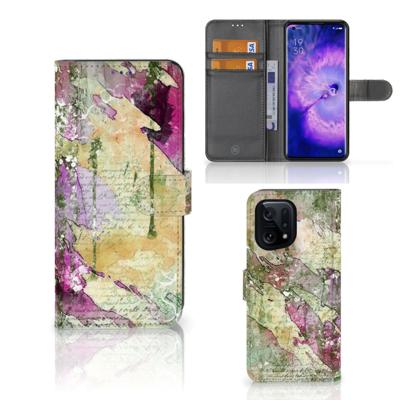 Hoesje OPPO Find X5 Letter Painting Hoesje OPPO Find X5 Letter Painting