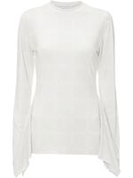 JW Anderson haut drapé à col montant - Blanc
