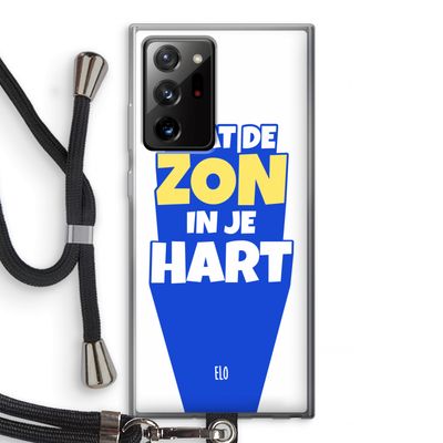 Laat de zon in je hart: Samsung Galaxy Note 20 Ultra / Note 20 Ultra 5G Transparant Hoesje met koord