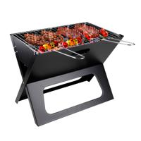 BBQ Collection Barbecue - BBQ - Draagbaar - Opvouwbaar - losse Vuurschaal en Grillrooster - Zwart