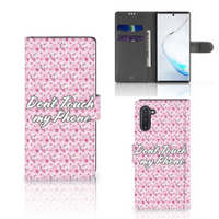 Samsung Galaxy Note 10 Portemonnee Hoesje Flowers Pink DTMP - thumbnail