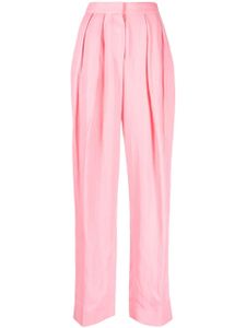 Stella McCartney pantalon droit à design plissé - Rose