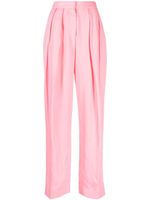 Stella McCartney pantalon droit à design plissé - Rose