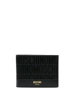 Moschino portefeuille pliant à logo imprimé - Noir