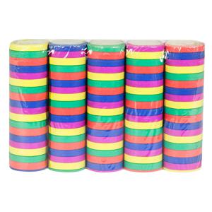 Serpentines - 5x rollen - gekleurd - papier - feestartikelen - brandvertragend   -