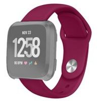 Fitbit Versa 1 / 2 & Lite siliconen bandje - Maat: Small - Wijnrood - thumbnail